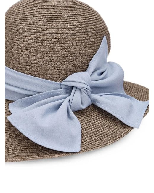 CA4LA Multicolor Bow-Detail Woven Hat