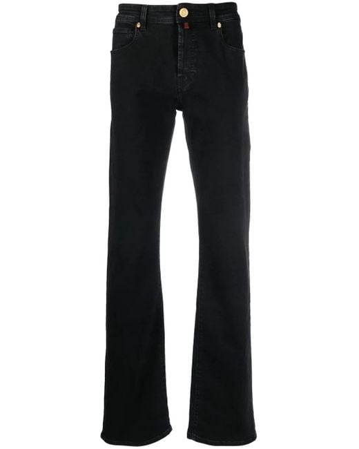 Billionaire Black Logo-Patch Denim Jeans for men