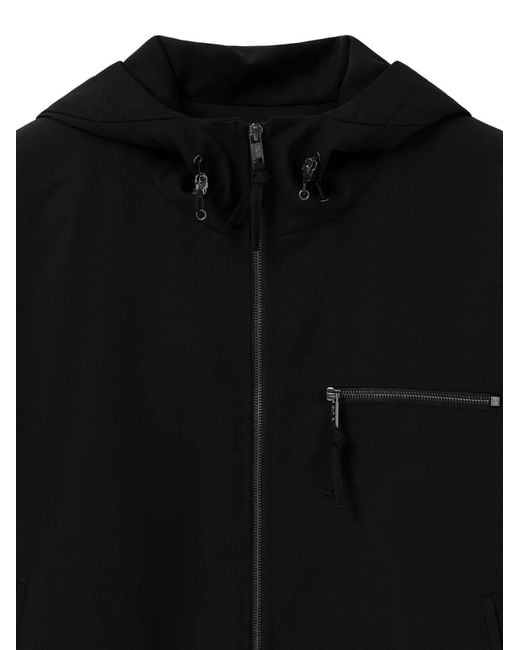 Wooyoungmi Black Hooded Zip-Up Jacket for men