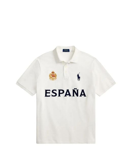 Polo Ralph Lauren White Polo En Piqué À Logo Brodé for men