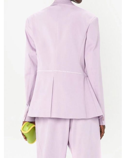J.W. Anderson Purple Deconstructed Blazer Jacket