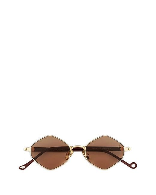 Eyepetizer Brown Medina Geometric-Shape Sunglasses
