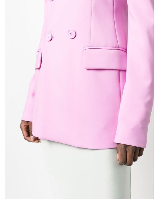 Sportmax Pink Frizzo Double-breasted Blazer