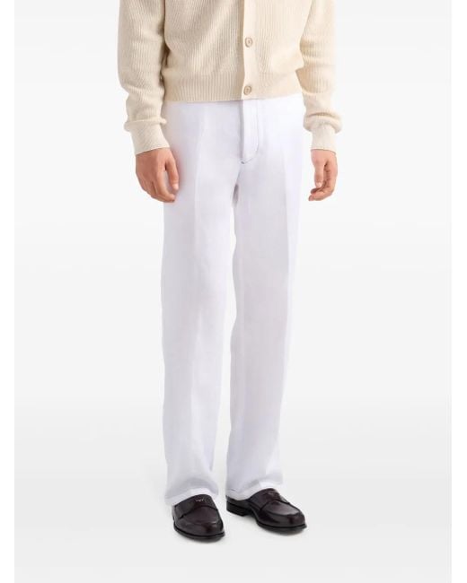 Prada Linnen Broek in het White voor heren
