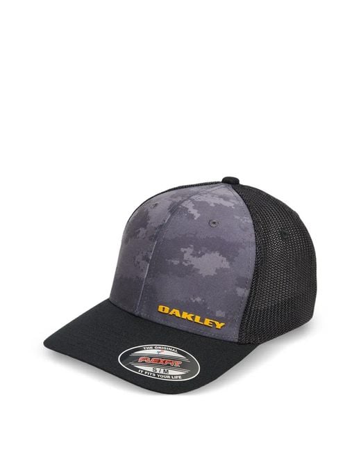 Oakley Gray Camo-Print Mesh-Panelled Trucker Cap
