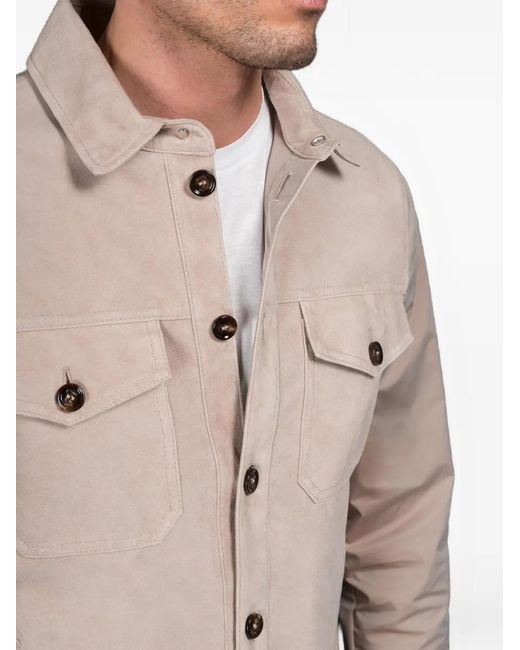 Moorer Natural Furini Shirt Jacket for men