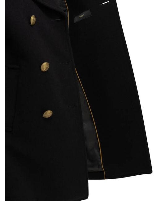 Sealup Black Double-Breasted Coat