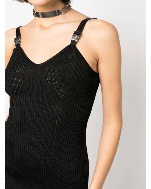 Givenchy Black Fitted Sleeveless Mini Dress