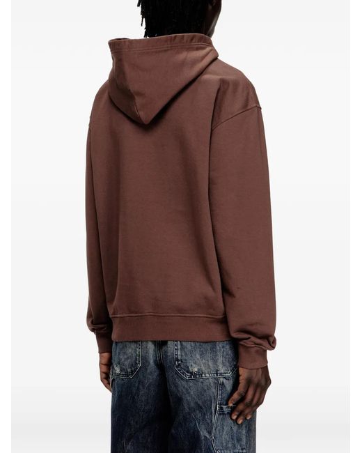 DIESEL Brown S-Norman-Hood Sweater for men
