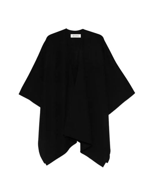 Rohe Black Double-Faced Poncho