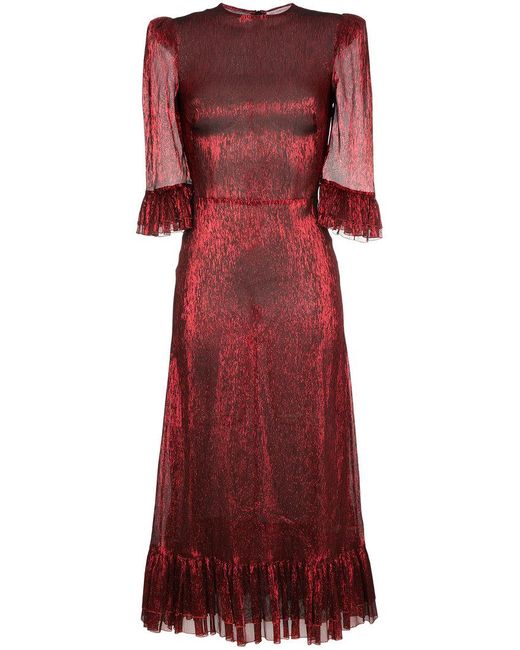 The Vampire's Wife Red 'Falconetti' Kleid mit Metallic-Effekt