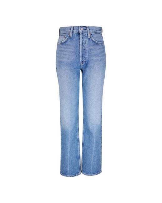 Agolde Blue Whiskering-Effect Jeans