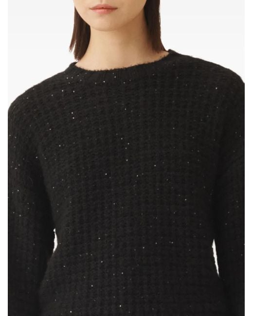 Fabiana Filippi Black Sequin-Embellished Sweater