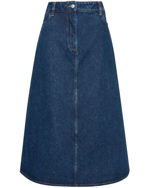 Studio Nicholson Blue Baringo Denim Midi Skirt
