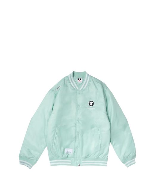 Aape By A Bathing Ape Blue Moonface Patch Bomber Jacket for men