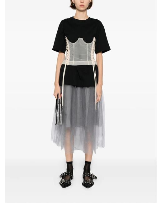 JNBY Gray Double-Layer Skirt
