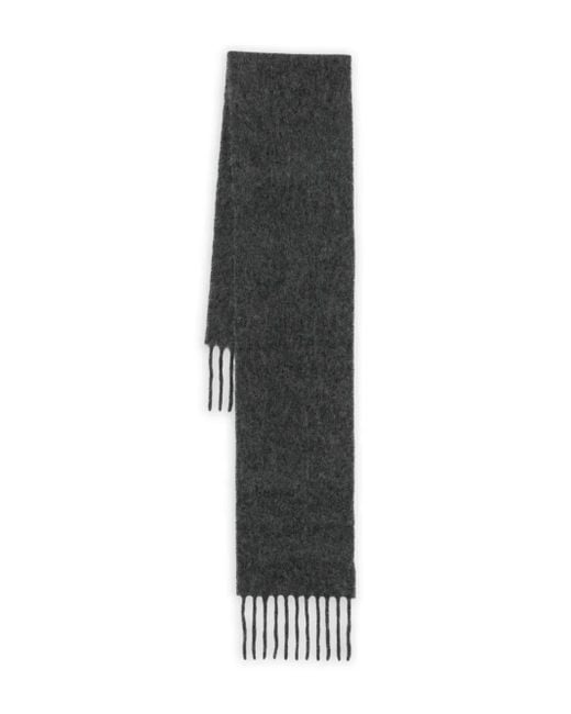 Our Legacy Gray Estate Fuzzy Fringe Scarf for men