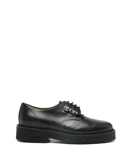 Toga Virilis Black Lace-Up Derby Shoes for men