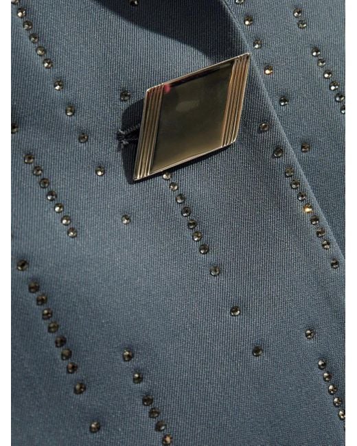 Blazer con apliques de strass The Attico de color Blue