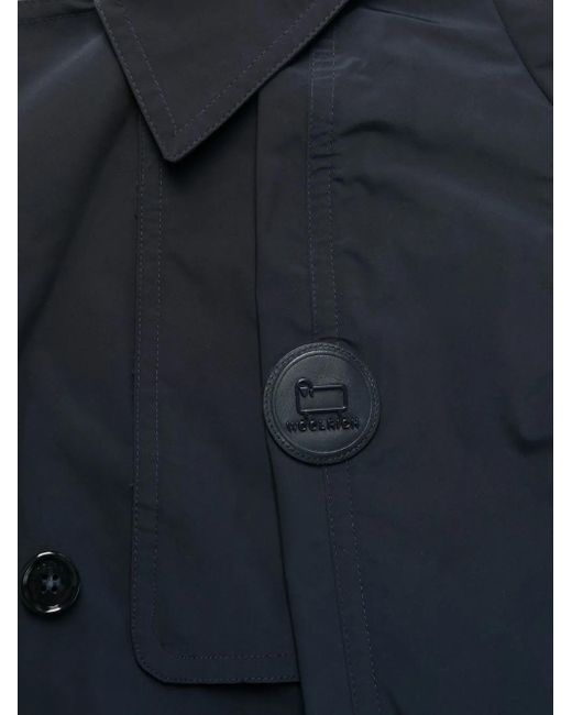 Woolrich Blue Belted Summer Trench