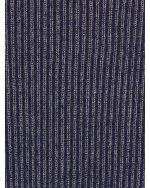 Brunello Cucinelli Gerippter Pullover mit Raglanärmeln in Blue für Herren