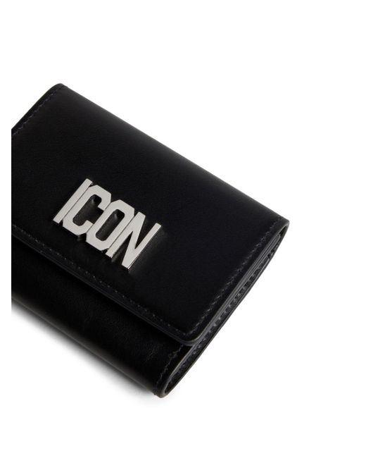 DSquared² Black Icon Portemonnaie mit Logo-Schild