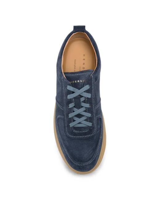 Henderson Blue Lace-Up Sneakers for men