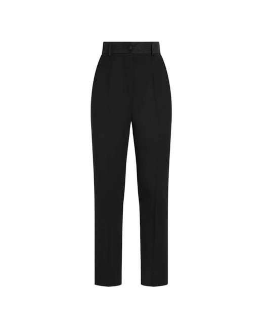 Dolce & Gabbana Black Bi-Stretch Twill Trousers