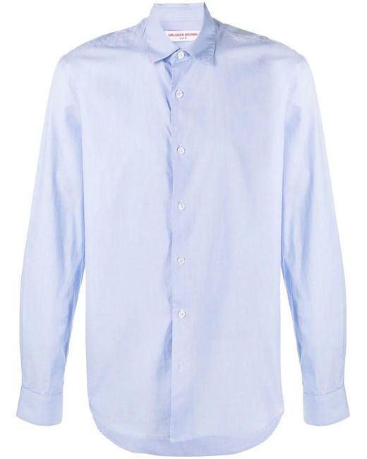 Orlebar Brown Button-Up Overhemd in het Blue voor heren
