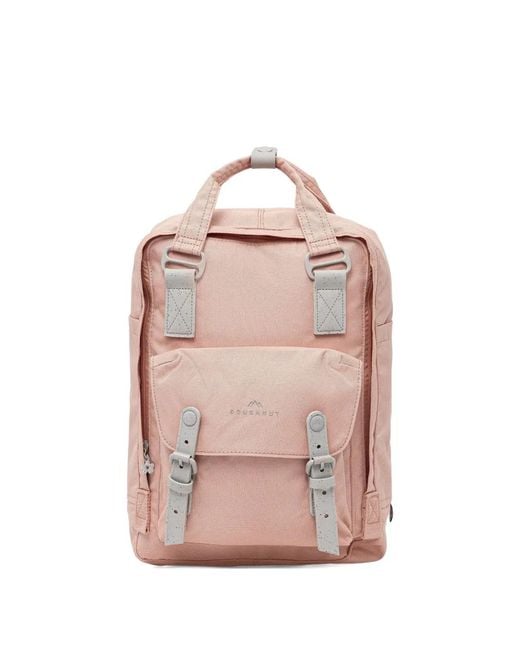 Doughnut Pink Macaroon Monet Buckle-Fastening Floral-Lined Backpack