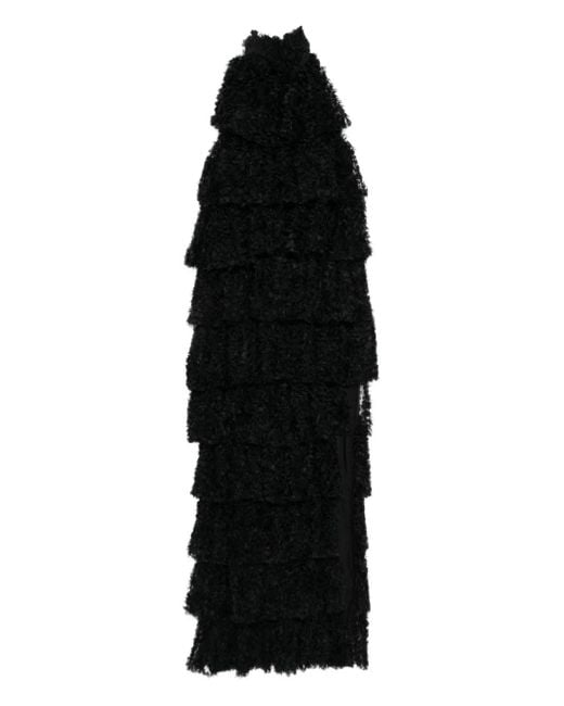 Karl Lagerfeld Black Studio Ruffled Dress