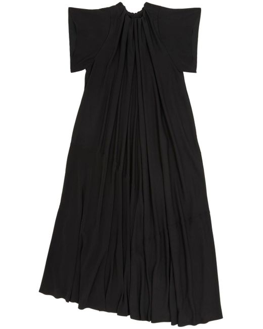 Robe longue froncée MM6 by Maison Martin Margiela en coloris Black