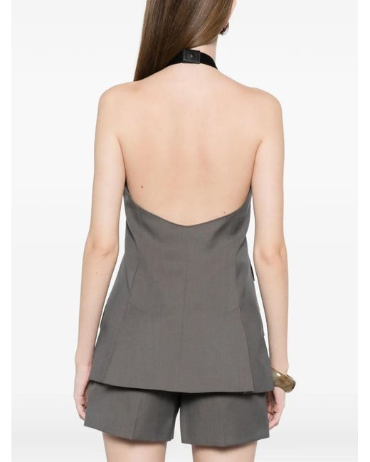 Max Mara Gray Cali Sleeveless Waistcoat