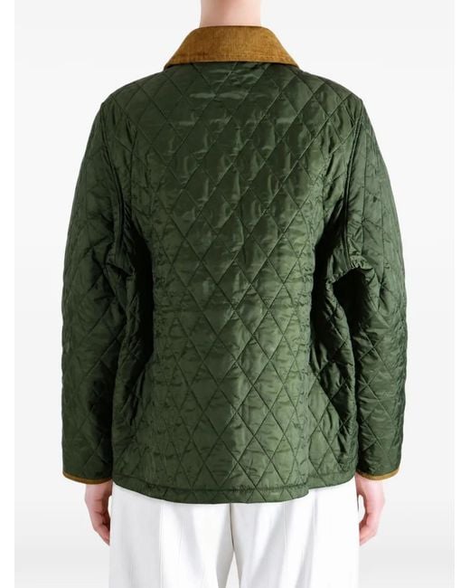 Barbour Green Icons Quilted Corduroy-Collar Jacket