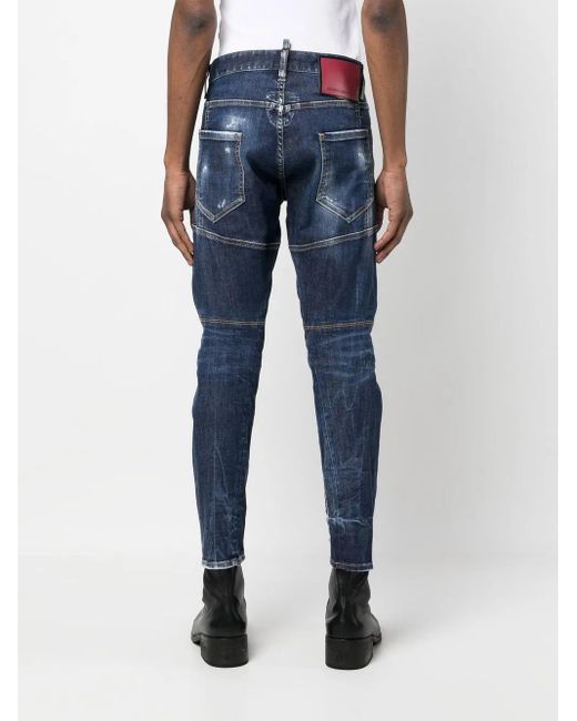 Jeans Skinny Con Effetto Vissuto di DSquared² in Blue da Uomo