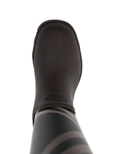 Stivali Da Pioggia A Quadri di Burberry in Black