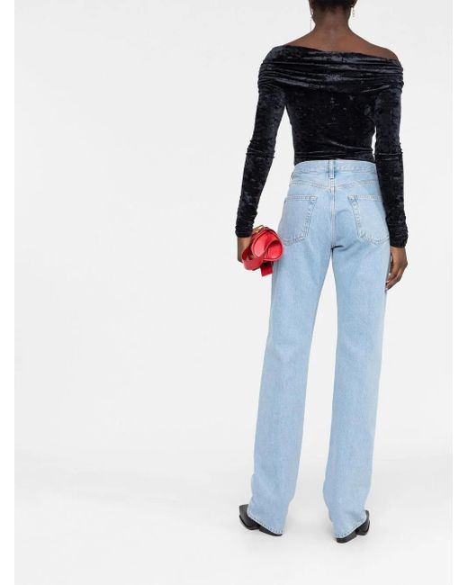 The Attico Blue Boyfriend Denim Jeans