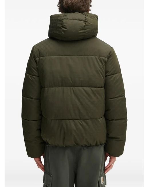 Daily Paper Green Logo-Print Padded Jacket for men