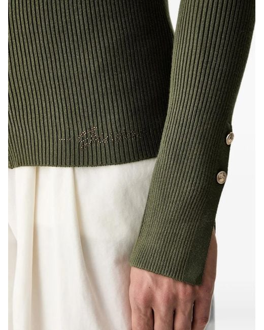 Guess Green Button-Up Cardigan