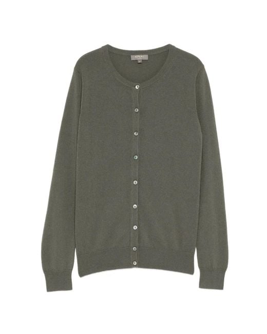 N.Peal Cashmere Green Olivia Cardigan