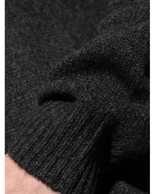 A.P.C. Black Crewneck Knitted Sweater for men