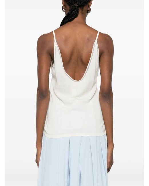 N°21 White V-Neck Top