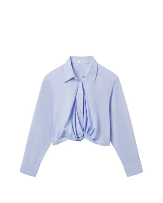 A.L.C. Blue Leo Knotted Shirt