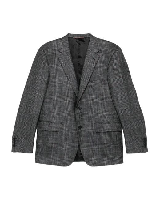 Canali Gray Checked Blazer for men