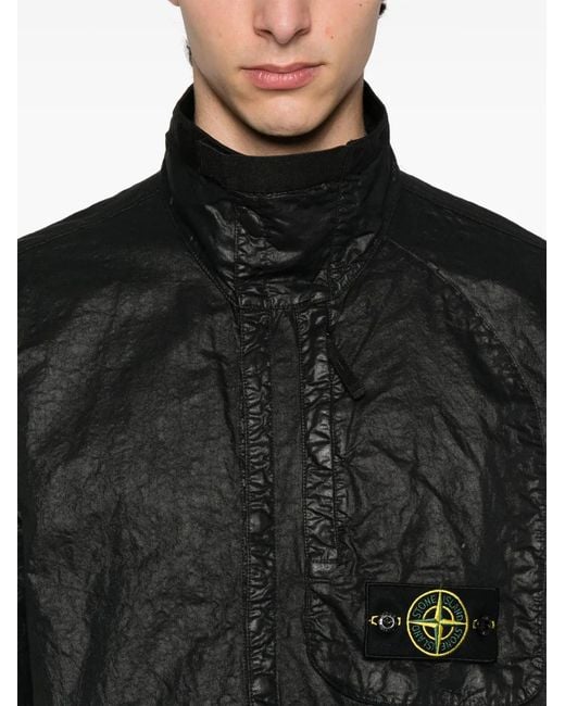 Stone Island Black Compass-Badge Shirt for men