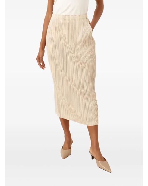 Pleats Please Issey Miyake プリーツ スカート Natural