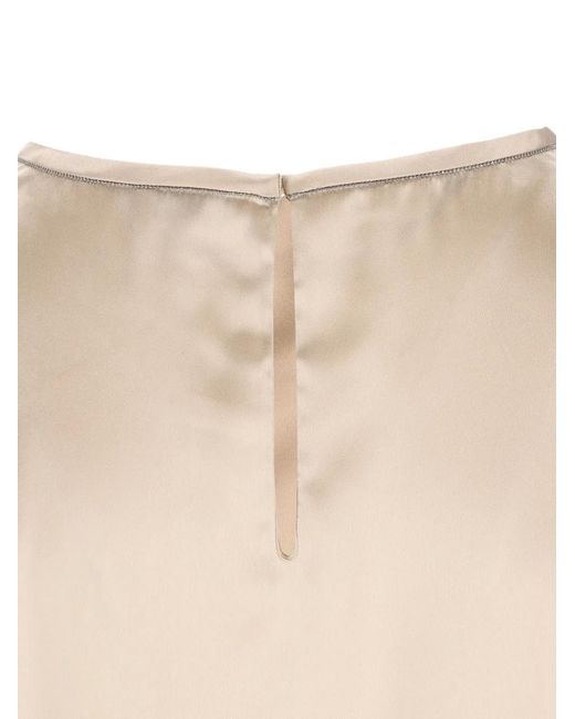 Brunello Cucinelli Boxy Top in het Natural