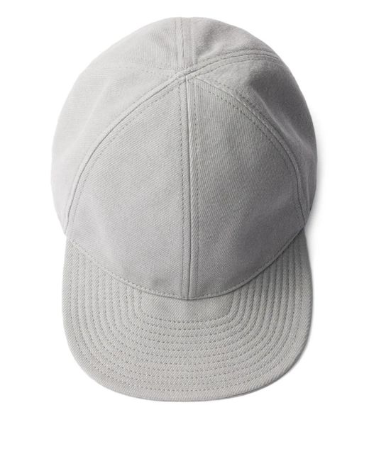 Prada Gray Logo Baseball Cap for men