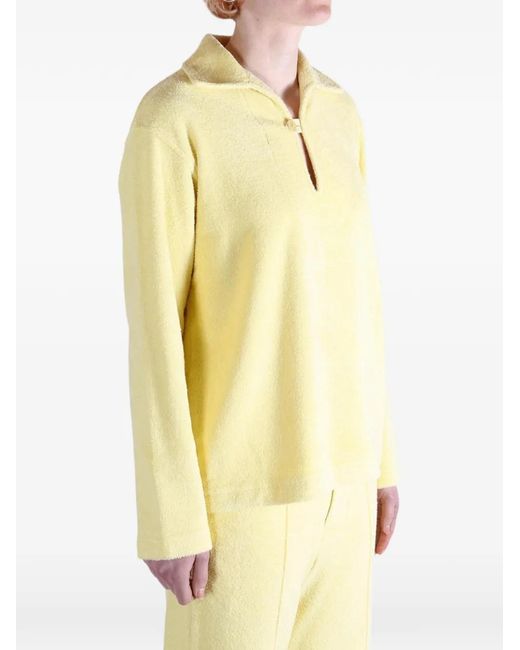 Auralee Yellow Collared Sweater