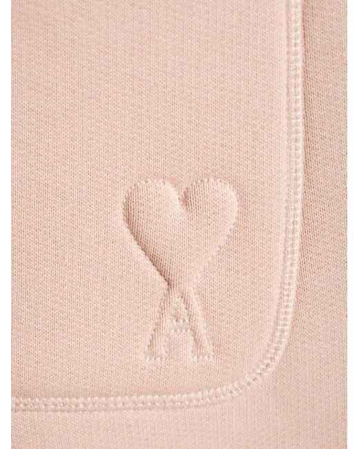 AMI Joggingbroek Met Geborduurd Hart En Naad in het Pink